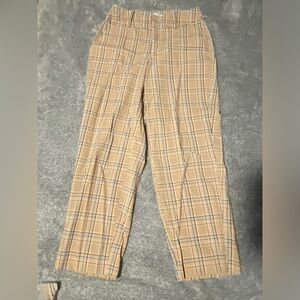 Plaid trousers with tie belt - Target